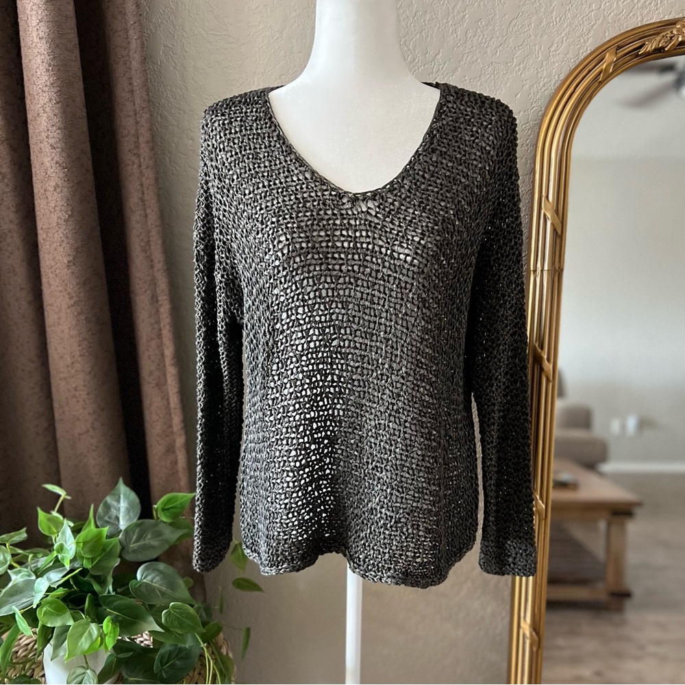 Eileen Fisher Knotted Open Twist Pullover
